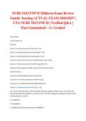 NURS 5433 FNP II Midterm Exam Review Family Nursing ACTUAL EXAM 2026&sol;2027 &vert; UTA NURS 5433 FNP II &vert; Verified Q&A &vert; Pass Guaranteed - A&plus; Graded