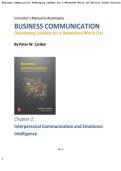 Instructor's Manual&colon; Business Communication &lpar;3rd Edition&rpar; &ndash; Peter W&period; Cardon &vert; Interpersonal Communication & Emotional Intelligence