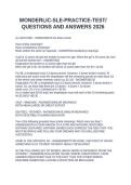 WONDERLIC-SLE-PRACTICE-TEST&sol; QUESTIONS AND ANSWERS 2026