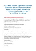 WGU D685 Practical Applications of Prompt Engineering OA2 Practice Exam ACTUAL EXAM 2026&sol;2027 &vert; WGU D685 Prompt Engineering &vert; Verified Q&A &vert; Pass Guaranteed - A&plus; Graded