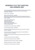 WONDERLIC SLE TEST QUESTION AND ANSWERS 2026