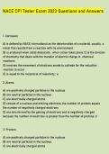 NACE CP1 Tester Exam 2026&sol;2027 Questions and Answers&lpar;Verified Answers by Expert&rpar;&NewLine;