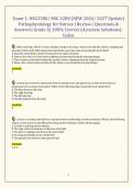 Exam 1&colon; NSG3280&sol; NSG 3280 &lpar;NEW 2026&sol; 2027 Update&rpar; Pathophysiology for Nurses I Review &vert; Questions & Answers&vert; Grade A&vert; 100&percnt; Correct &lpar;Accurate Solutions&rpar;- Galen