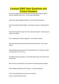 Lineman D200 Tests Questions and Correct Answers