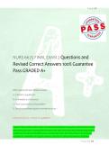 NURS 6675 FINAL EXAM 1 Questions and Revised Correct Answers 100&percnt; Guarantee Pass GRADED A&plus;