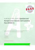 NURS 6675 FINAL EXAM 3 Questions and &NewLine;Revised Correct Answers 100&percnt; Guarantee &NewLine;Pass GRADED A&plus; 