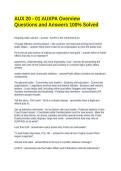 AUX 20 - 01 AUXPA Overview Questions and Answers 100&percnt; Solved&period;