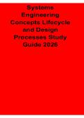 Systems Engineering Concepts Lifecycle and Design Processes Study Guide Requirements Analysis Integration Workbook 2025&sol; 2026