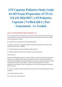 ATI Capstone Pediatrics Study Guide for RN Exam Preparation ACTUAL EXAM 2026&sol;2027 &vert; ATI Pediatrics Capstone &vert; Verified Q&A &vert; Pass Guaranteed - A&plus; Graded