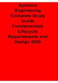 Systems Engineering Complete Study Guide Fundamentals Lifecycle Requirements and Design Integration Methods Workbook 2025&sol; 2026