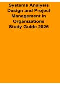 Systems Analysis Design and Project Management in Organizations Study Guide Business Systems Planning Methods Workbook 2025&sol; 2026