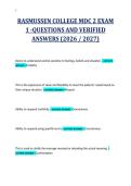 RASMUSSEN COLLEGE MDC 2 EXAM&NewLine;1 -QUESTIONS AND VERIFIED&NewLine;ANSWERS &lpar;2026 &sol; 2027&rpar;