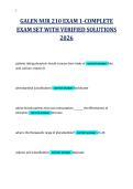 GALEN NUR 210 EXAM 1-COMPLETE&NewLine;EXAM SET WITH VERIFIED SOLUTIONS&NewLine;2026