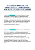 NURS 5433 FNP II MIDTERM EXAM&NewLine;REVIEW &lpar;2026-2027&rpar; - FAMILY NURSING &vert;&NewLine;UTA- ACTUAL QUESTIONS WITH ANSWERS