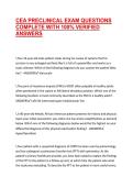 CEA PRECLINICAL EXAM QUESTIONS COMPLETE WITH 100&percnt; VERIFIED ANSWERS 2026&sol;2027