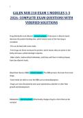 GALEN NUR 210 EXAM 1 MODULES 1-3&NewLine;2026- COMPLETE EXAM QUESTIONS WITH&NewLine;VERIFIED SOLUTIONS