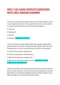 NR511 CEA EXAM COMPLETE QUESTIONS WITH 100&percnt; VERIFIED ANSWERS 2026&sol;2027