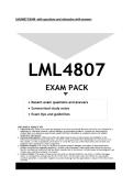 LML4807 EXAM with questions and rationales with answers
