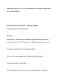 NRNP 6645 Final Exam 2025-2026 &ndash; Verified Questions & Answers Psychotherapy with Multiple Modalities&period;
