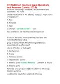 ATI Nutrition Practice Exam Questions and Answers &lpar;Latest 2026