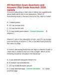 ATI Nutrition Exam Questions and Answers &lpar;Top Grade Assured&rpar; 2026 Update