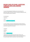WOUND CARE &lpar;ATI&rpar; EXAM 1 QUESTIONS COMPLETE WITH 100&percnt; VERIFIED ANSWERS