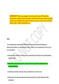 NUR2407 Pharmacology Final Exam Review Practice Questions &lpar;Open book quizzes & NCLEX Review Questions& Answers&rpar; Satisfaction guaranteed success latest Download 2026-2027 100&percnt; GRADED A&plus; 