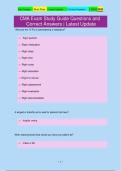 CMA Exam Study Guide Questions and Correct Answers &vert; Latest Update
