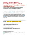 Sports IOT Arthrex Exam 2026 &vert; Comprehensive Questions & Verified Accurate Answers &vert; Arthrex Sports Medicine Certification Prep PDF