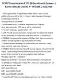 BCSCP Exam &lpar;updated 2025&rpar; Questions & Answers &vert; Latest Already Graded A&plus; UPDATE 2025&vert;2026&NewLine;