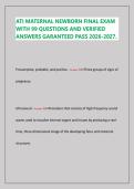 ATI Maternal Newborn Final Exam Study Guide &ndash; 99 Questions & Verified Answers &lpar;2026&ndash;2027 Edition&rpar;