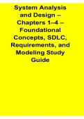 System Analysis and Design Chapters 1&ndash;4 Foundational Concepts SDLC Requirements and System Modeling Study Guide Analysis Design Techniques and Methods Workbook 2025&sol; 2026