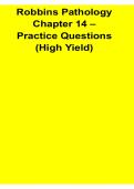 Robbins Pathology Chapter 14 Practice Questions High Yield Study Guide Key Concepts and Exam Review Pathology Workbook 2025&sol; 2026