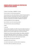 NCMHCE GROUP COUNSELING PREPERATION COMPLETE AND VERIFIED