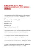 NCMHCE TEST STUDY GUIDE QUESTIONS COMPLETE WITH VERIFIED ANSWERS