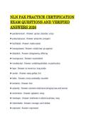 NLN PAX PRACTICE CERTIFICATION EXAM QUESTIONS AND VERIFIED ANSWERS 2026&period;pdf&NewLine;&NewLine;