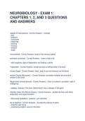 NEUROBIOLOGY - EXAM 1 CHAPTERS 1&comma; 2&comma; AND 3 QUESTIONS AND ANSWERS &lpar;GRADED A&rpar;