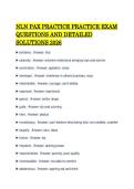 NLN PAX PRACTICE PRACTICE EXAM QUESTIONS AND DETAILED SOLUTIONS 2026&period;pdf&NewLine;&NewLine;