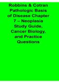  Robbins & Cotran Pathologic Basis of Disease Chapter 7 Neoplasia Study Guide Cancer Biology and Practice Questions High Yield Oncology Review Workbook 2025&sol; 2026