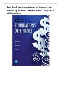 Test Bank for Foundations of Finance 10th Edition by Arthur J&period; Keown&comma; John D&period; Martin&semi; J&period; William Petty&vert; Latest Version&vert; 2026
