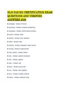 NLN PAX RN CERTIFICATION EXAM QUESTIONS AND VERIFIED ANSWERS 2026&period;pdf&NewLine;&NewLine;
