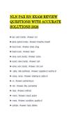 NLN PAX RN EXAM REVIEW QUESTIONS WITH ACCURATE SOLUTIONS 2026&period;pdf&NewLine;&NewLine;