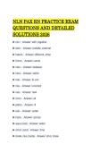 NLN PAX RN PRACTICE EXAM QUESTIONS AND DETAILED SOLUTIONS 2026&period;pdf&NewLine;&NewLine;