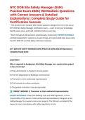 NYC DOB Site Safety Manager &lpar;SSM&rpar; Practice Exam 2026 &vert; 200 Realistic Questions with Correct Answers & Detailed Explanations &vert; Complete Study Guide for Certification Success
