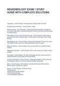 NEUROBIOLOGY EXAM 1 STUDY GUIDE WITH COMPLETE SOLUTIONS