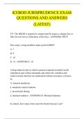 KYBOD JURISPRUDENCE EXAM &NewLine;QUESTIONS AND ANSWERS &NewLine;&lpar;LATEST&rpar;