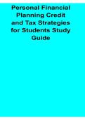Personal Financial Planning Credit and Tax Strategies for Students Study Guide Budgeting Saving Credit Building and Tax Basics Workbook 2025&sol; 2026