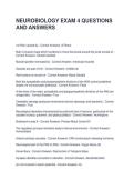 NEUROBIOLOGY EXAM 4 QUESTIONS AND ANSWERS