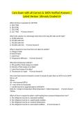 Caro Exam with all Correct & 100&percnt; Verified Answers &vert;Latest Version &vert;Already Graded A&plus;