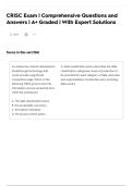 CRISC Exam &vert; Comprehensive Questions and Answers &vert; A&plus; Graded &vert; With Expert Solutions